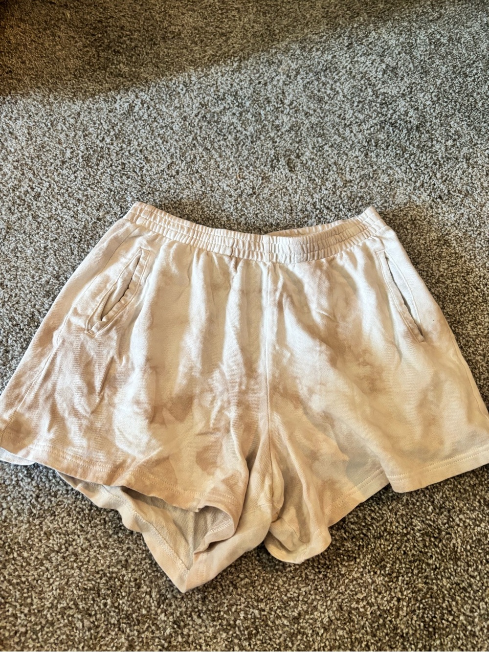 GAP Women's Beige Tie-Dye Athletic Shorts